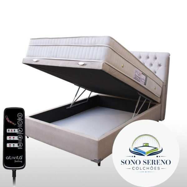 Cama Box Baú com Colchão Magnético em Espuma Massageador - Imagem 3
