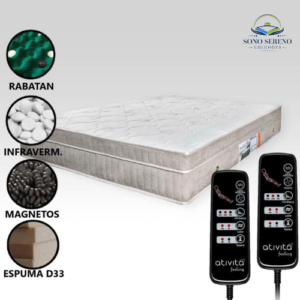 Colchão Magnético Queen Premium Massageador 2 Controles